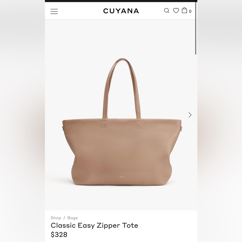 Cuyana Classic Easy Zipper Tote in Taupe Beige